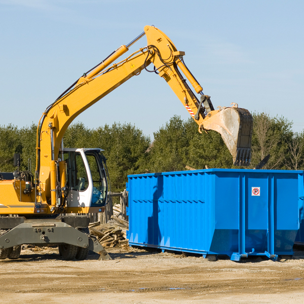 what size residential dumpster rentals are available in Taconic CT